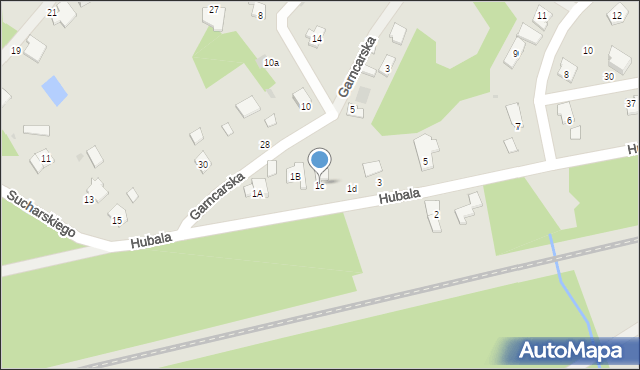 Nowa Dęba, Hubala Henryka, mjr., 1c, mapa Nowa Dęba