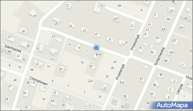 Nowe Gulczewo, Husarska, 5, mapa Nowe Gulczewo