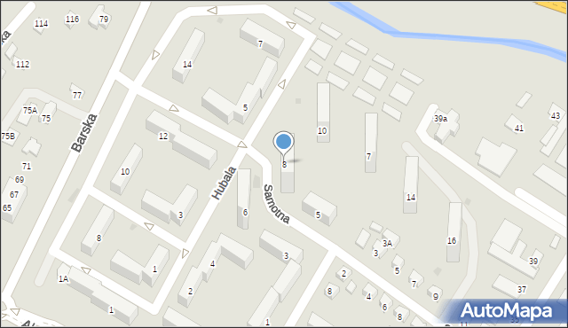 Nowy Sącz, Hubala Henryka, mjr., 8, mapa Nowego Sącza