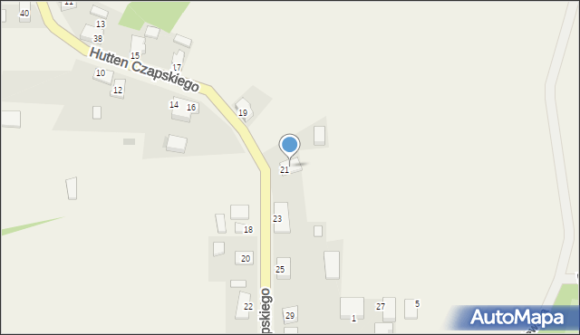 Opalenie, Hutten Czapskiego Jakuba, 32, mapa Opalenie