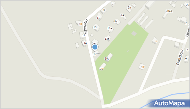 Opole, Hutnicza, 17, mapa Opola