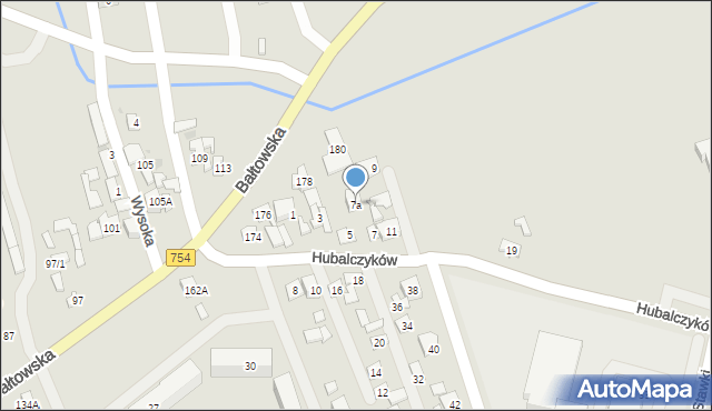 Ostrowiec Świętokrzyski, Hubalczyków, 7a, mapa Ostrowiec Świętokrzyski