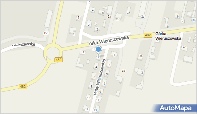 Pieczyska, Huby Wieruszowskie, 2, mapa Pieczyska