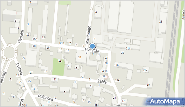 Piotrków Trybunalski, Hutnicza, 6, mapa Piotrków Trybunalski