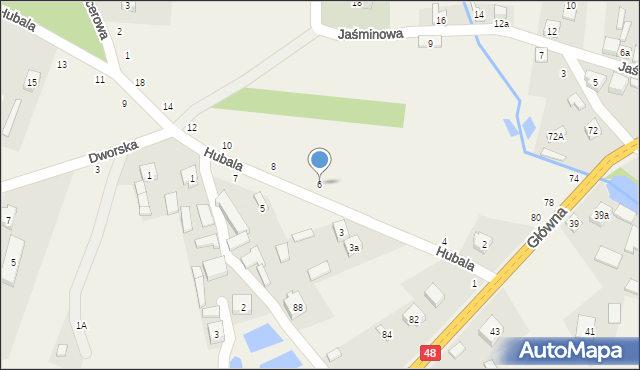 Poświętne, Hubala Henryka, mjr., 6, mapa Poświętne