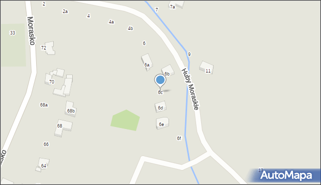 Poznań, Huby Moraskie, 6c, mapa Poznania