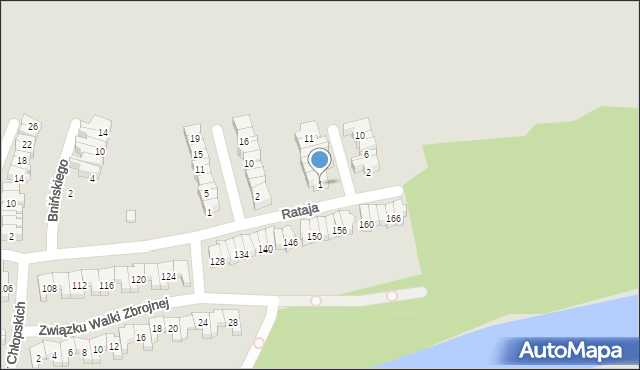 Poznań, Hubalczyków, 1, mapa Poznania