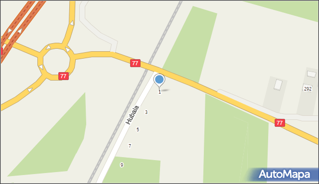 Przędzel, Hubala Henryka, mjr., 1, mapa Przędzel