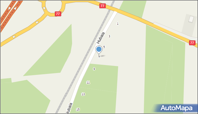 Przędzel, Hubala Henryka, mjr., 7, mapa Przędzel