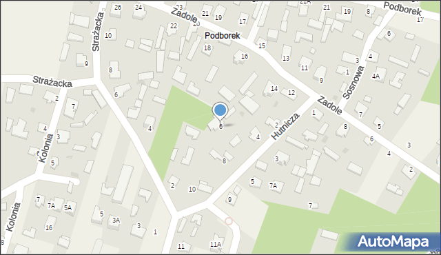 Pysznica, Hutnicza, 6, mapa Pysznica