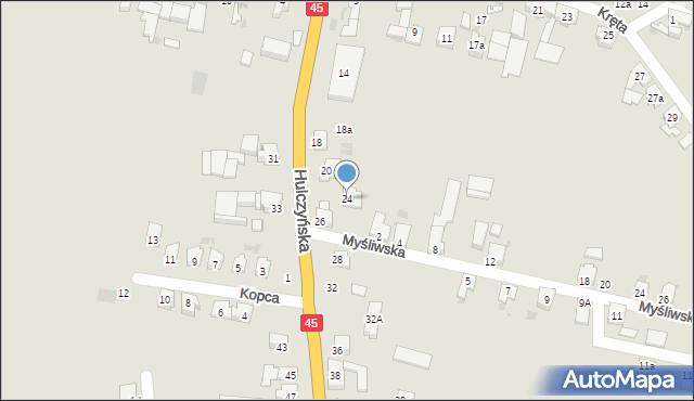 Racibórz, Hulczyńska, 24, mapa Racibórz