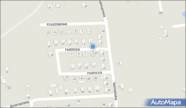 Sandomierz, Hutnicza, 1, mapa Sandomierza