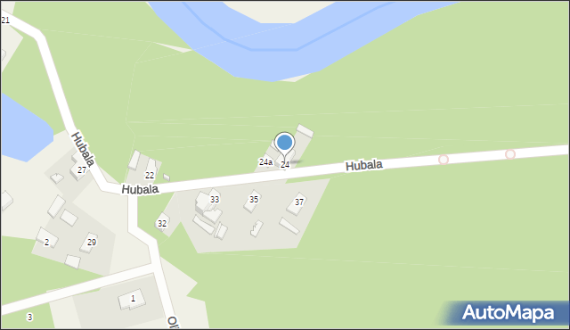 Spała, Hubala Henryka, mjr., 24, mapa Spała