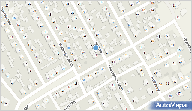 Święciechowa, Hubala Henryka, mjr., 1, mapa Święciechowa