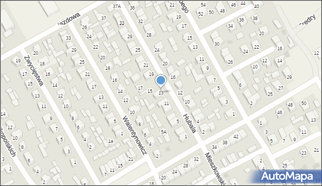 Święciechowa, Hubala Henryka, mjr., 13, mapa Święciechowa