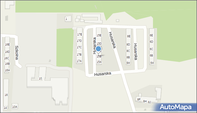 Świętoszów, Husarska, 15B, mapa Świętoszów