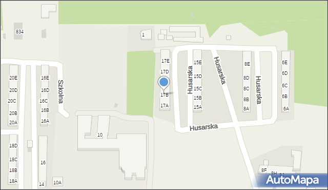 Świętoszów, Husarska, 17B, mapa Świętoszów