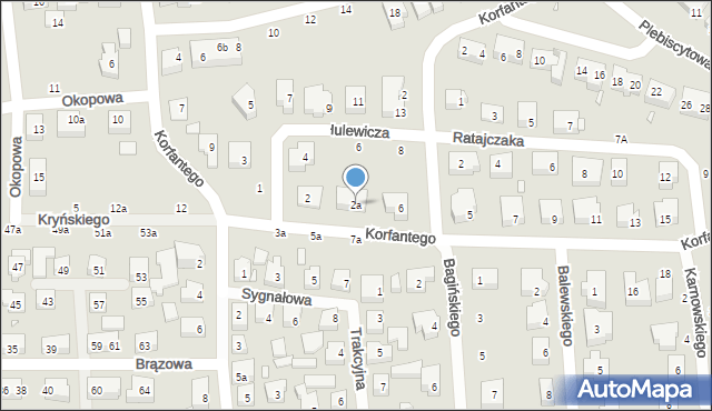 Toruń, Hulewicza Wacława, 2a, mapa Torunia