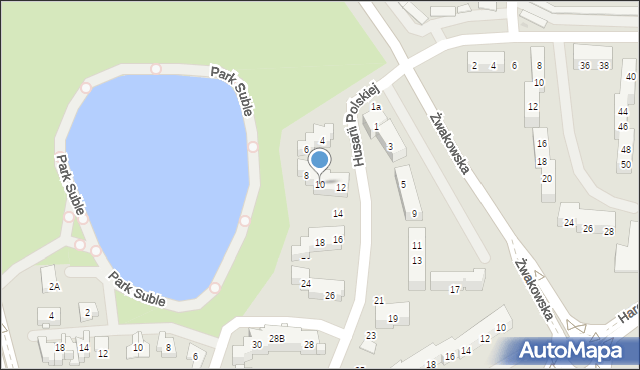 Tychy, Husarii Polskiej, 10, mapa Tychów