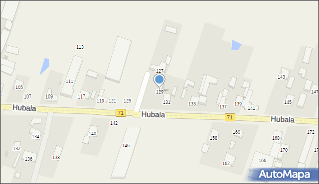 Wola Zaradzyńska, Hubala Henryka, mjr., 129, mapa Wola Zaradzyńska