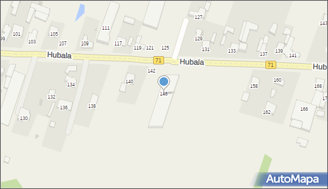 Wola Zaradzyńska, Hubala Henryka, mjr., 146, mapa Wola Zaradzyńska