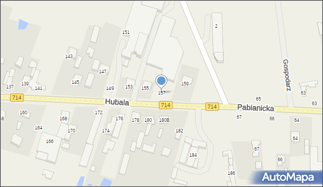 Wola Zaradzyńska, Hubala Henryka, mjr., 157, mapa Wola Zaradzyńska