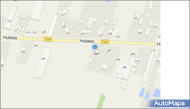 Wola Zaradzyńska, Hubala Henryka, mjr., 158, mapa Wola Zaradzyńska