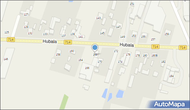 Wola Zaradzyńska, Hubala Henryka, mjr., 168, mapa Wola Zaradzyńska