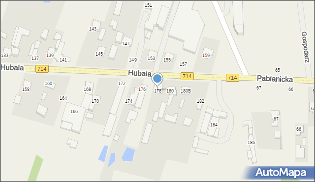 Wola Zaradzyńska, Hubala Henryka, mjr., 178, mapa Wola Zaradzyńska