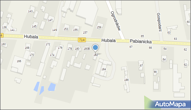 Wola Zaradzyńska, Hubala Henryka, mjr., 182, mapa Wola Zaradzyńska