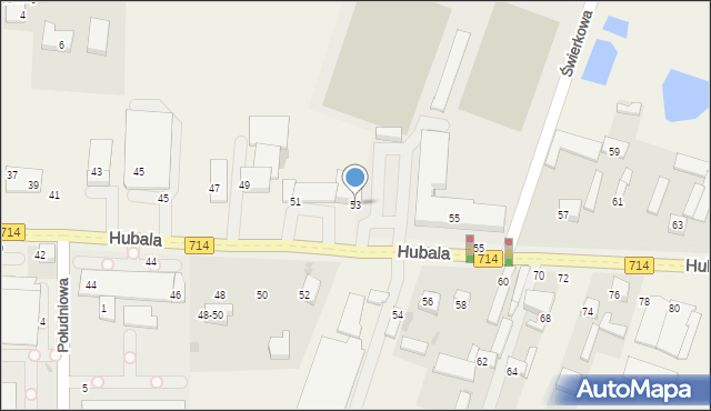 Wola Zaradzyńska, Hubala Henryka, mjr., 53, mapa Wola Zaradzyńska