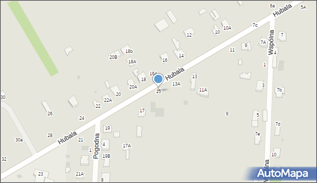 Zwoleń, Hubala Henryka, mjr., 15, mapa Zwoleń