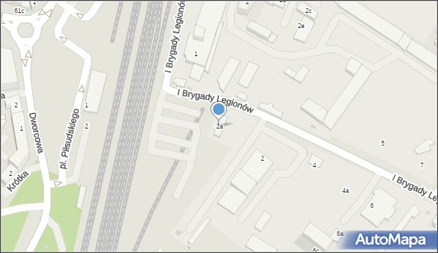 Goleniów, I Brygady Legionów, 2a, mapa Goleniów