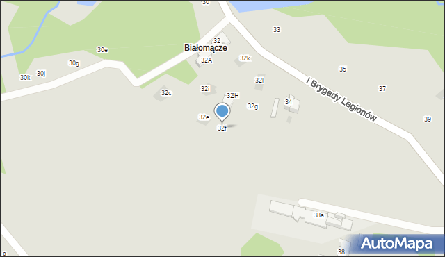 Goleniów, I Brygady Legionów, 32f, mapa Goleniów