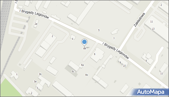 Goleniów, I Brygady Legionów, 4a, mapa Goleniów