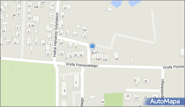 Wejherowo, I Morskiego Pułku Strzelców, 19, mapa Wejherowo