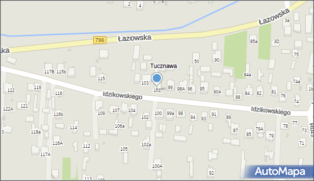 Dąbrowa Górnicza, Idzikowskiego Ludwika, mjr., 101, mapa Dąbrowa Górnicza