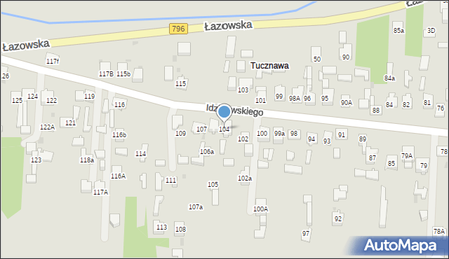 Dąbrowa Górnicza, Idzikowskiego Ludwika, mjr., 104, mapa Dąbrowa Górnicza