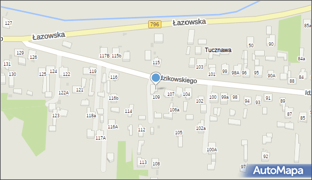 Dąbrowa Górnicza, Idzikowskiego Ludwika, mjr., 110, mapa Dąbrowa Górnicza