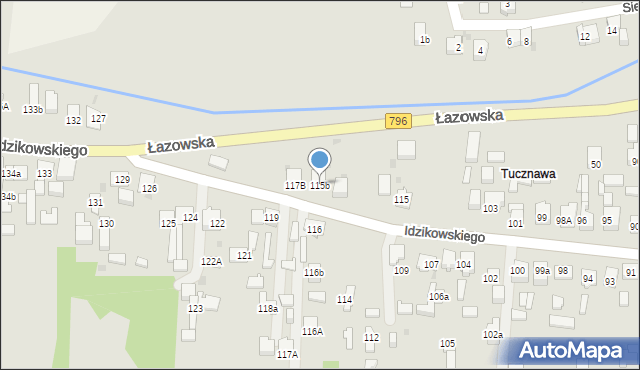 Dąbrowa Górnicza, Idzikowskiego Ludwika, mjr., 115b, mapa Dąbrowa Górnicza