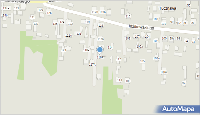 Dąbrowa Górnicza, Idzikowskiego Ludwika, mjr., 116A, mapa Dąbrowa Górnicza