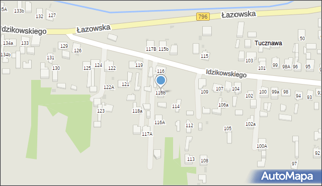 Dąbrowa Górnicza, Idzikowskiego Ludwika, mjr., 116b, mapa Dąbrowa Górnicza