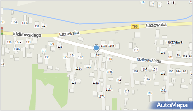 Dąbrowa Górnicza, Idzikowskiego Ludwika, mjr., 119, mapa Dąbrowa Górnicza