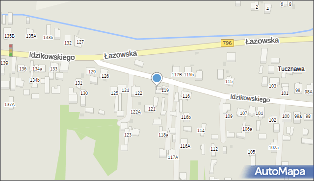 Dąbrowa Górnicza, Idzikowskiego Ludwika, mjr., 120, mapa Dąbrowa Górnicza