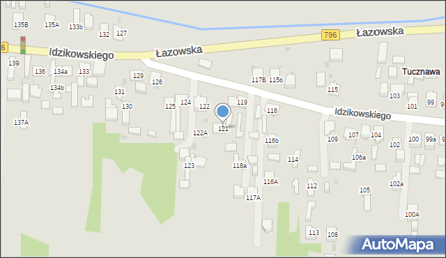 Dąbrowa Górnicza, Idzikowskiego Ludwika, mjr., 121, mapa Dąbrowa Górnicza