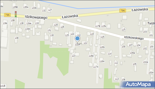 Dąbrowa Górnicza, Idzikowskiego Ludwika, mjr., 122A, mapa Dąbrowa Górnicza