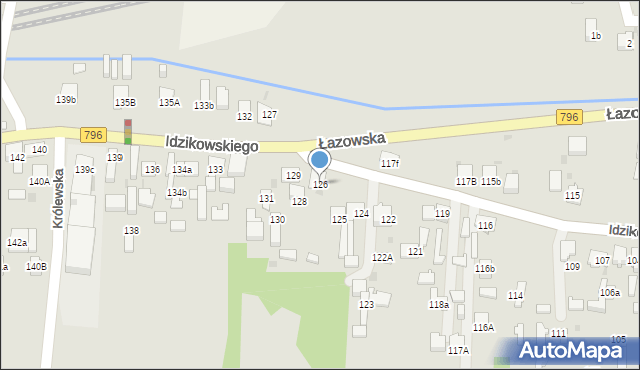 Dąbrowa Górnicza, Idzikowskiego Ludwika, mjr., 126, mapa Dąbrowa Górnicza