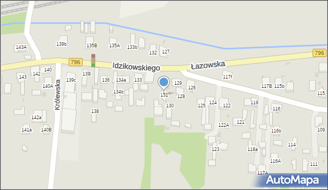 Dąbrowa Górnicza, Idzikowskiego Ludwika, mjr., 131, mapa Dąbrowa Górnicza
