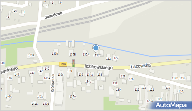 Dąbrowa Górnicza, Idzikowskiego Ludwika, mjr., 133b, mapa Dąbrowa Górnicza