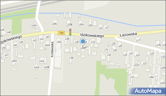 Dąbrowa Górnicza, Idzikowskiego Ludwika, mjr., 134b, mapa Dąbrowa Górnicza